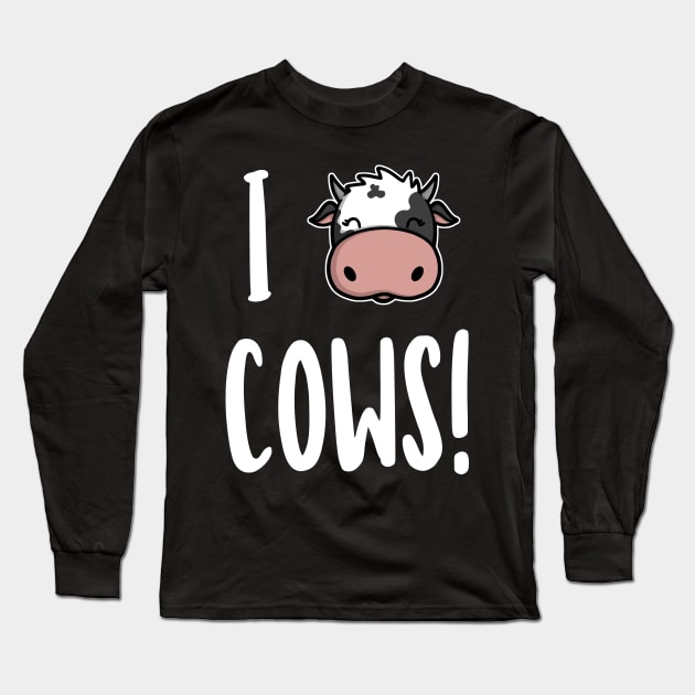 I Love Cows Long Sleeve T-Shirt by perdita00